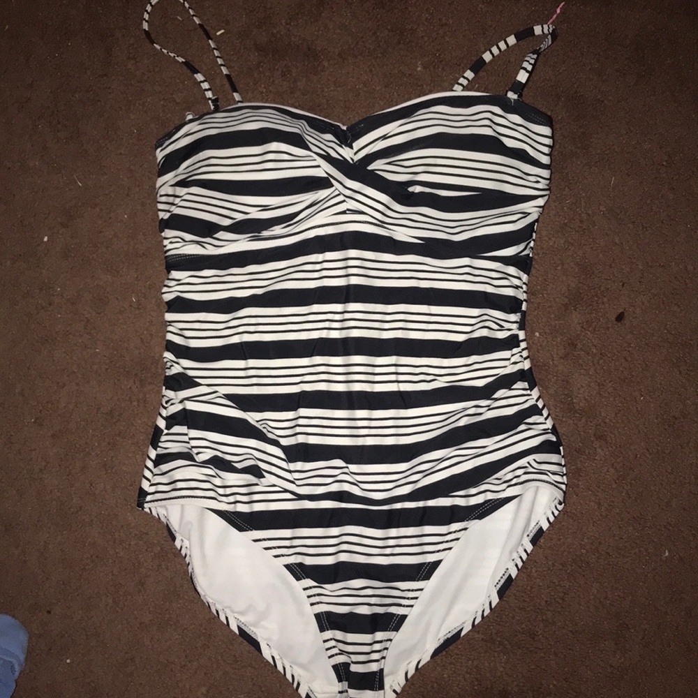 Women’s One-Piece Striped Swimsuit
